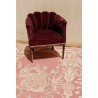 SILLON CON  PLIEGUES  EN EL RESPALDO. AÑOS 20 SEMICIRCULAR . ESTADO ORIGINAL