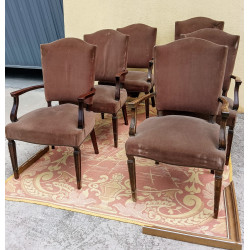 CONJUNTO DE SEIS SILLONES  ANTIGUOS