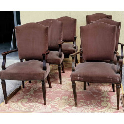 CONJUNTO DE SEIS SILLONES  ANTIGUOS