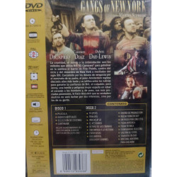 DVD VÍDEO. 2 DISCOS. GANGS OF NEW YORK. SIN USO