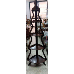 MUEBLE ESTANTERÍA DE RINCÓN CON 5 BALDAS EN MADERA