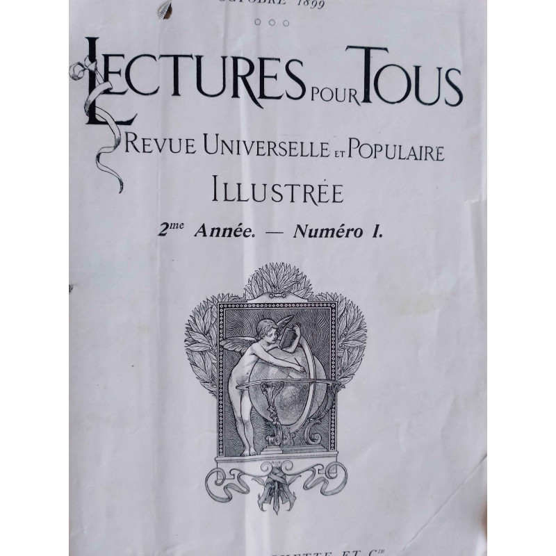 LIBRO FRANCÉS 1889. 1.152 PÁGINAS. LECTURES POUR TOUS. PESO 2,600 Kg.