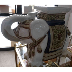 FIGURA DE ELEFANTE CERÁMICA VÍTREA