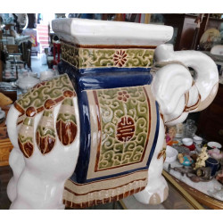 FIGURA DE ELEFANTE CERÁMICA VÍTREA