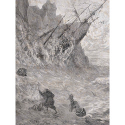 EL VERDADERO JUDÍO ERRANTE. CUADRO CON GRABADO DE RORGET. MOTIVO G. DORÉ