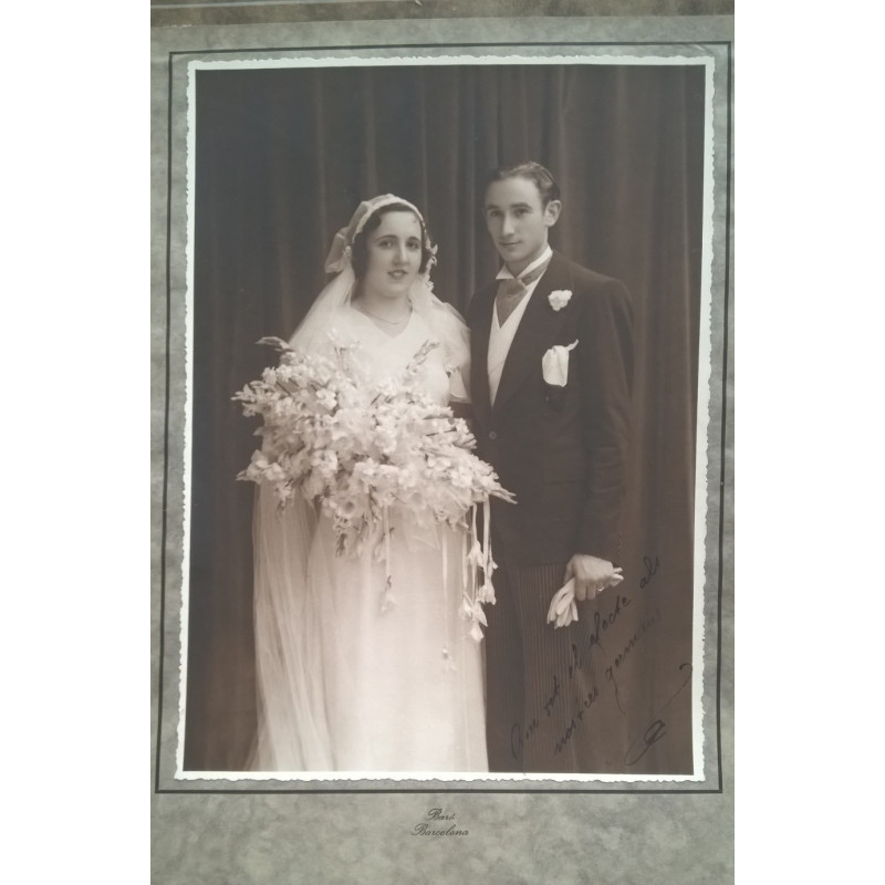 FOTOGRAFÍA DE BODA AÑOS 30. ESTUDIOS BARÓ. BARCELONA.