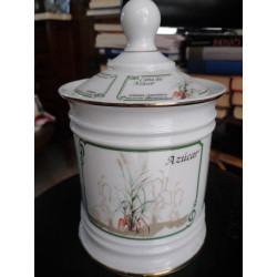 TARRO DE PORCELANA CON DIBUJOS  DIVERSOS EN EL EXTERIOR