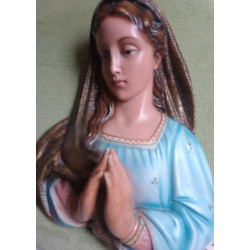 IMAGEN DE LA VIRGEN EN YESO CERÁMICO ANTIGUO AÑOS 20-30