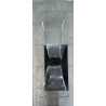 MESA DE CENTRO AÑOS 70 RECTANGULAR  CUERNOS METACRILATO