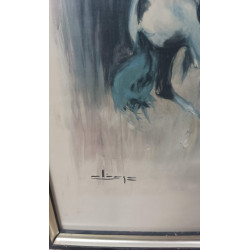 PAREJA DE CABALLOS EN MOVIMIENTO. CARLOS ALIAGA