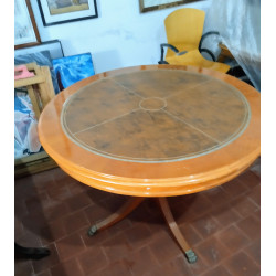 MESA CIRCULAR ESTILO INGLÉS APOYOS  BRONCE