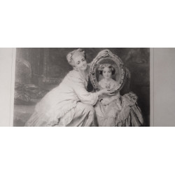 MAGNIFICA REPRODUCCIÓN GRABADO FRANCÉS. S. XIX