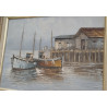 PINTURA AL ÓLEO WILLIAM JONES (1883-1947) . BARCOS . MARINA