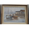 PINTURA AL ÓLEO WILLIAM JONES (1883-1947) . BARCOS . MARINA