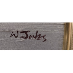 PINTURA AL ÓLEO WILLIAM JONES (1883-1947) . BARCOS . MARINA