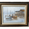 PINTURA AL ÓLEO WILLIAM JONES (1883-1947) . BARCOS . MARINA
