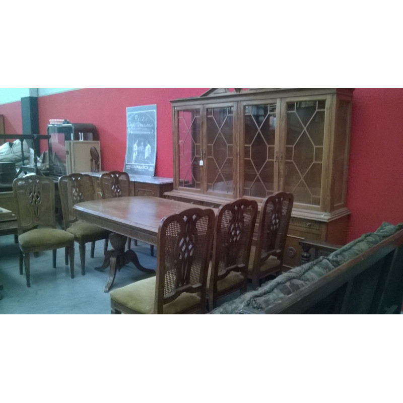 COMEDOR COMPLETO SILLONES APARADORES ALTO Y BAJO. MESA COMEDOR