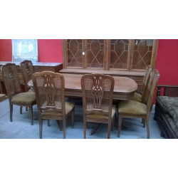 COMEDOR COMPLETO SILLONES APARADORES ALTO Y BAJO. MESA COMEDOR